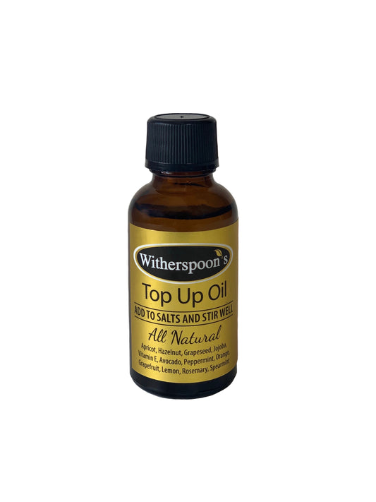 Witherspoons Top up oil. Can be used to add to existing product of Intense Moisturising Treatment or you can use the oils on it's own. Great for cuts, dry skin around the cuticles. It is concentrated oils so we recommend to use with damp hands
