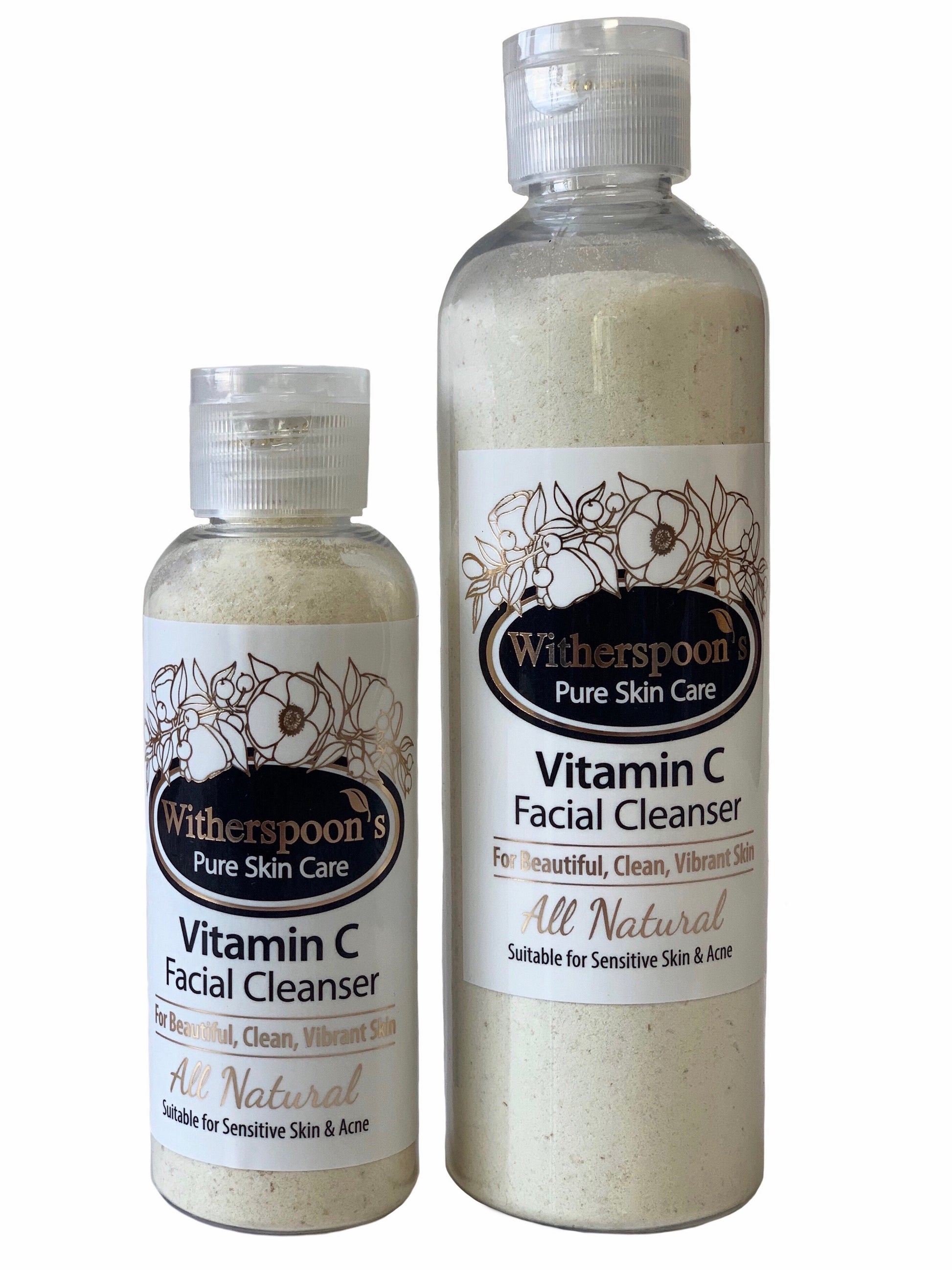 Vitamin C Facial Cleanser. A deep cleansing alternative with gentle exfoliation action to draw out impurities and condition the skin. . Comes in two sizes: 85g & 185g.